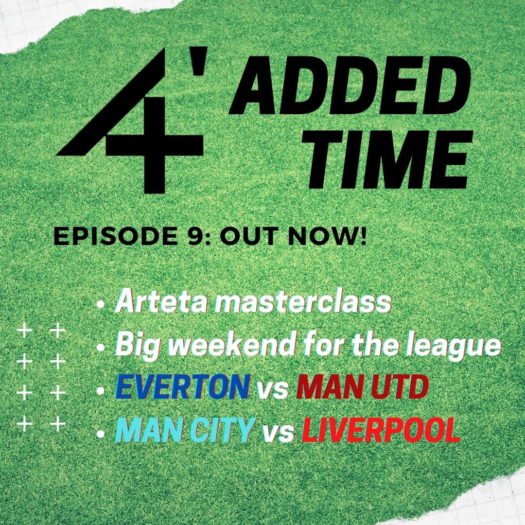 4AddedTime's tweet photo. EPISODE 9 OUT NOW!! 
CLICK THE LINK TO LISTEN!! 
Can @ManCity stop @LFC from running away with the @premierleague title again? 

Link: https://t.co/Fbpz22inuw https://t.co/KC8xuwXk7C