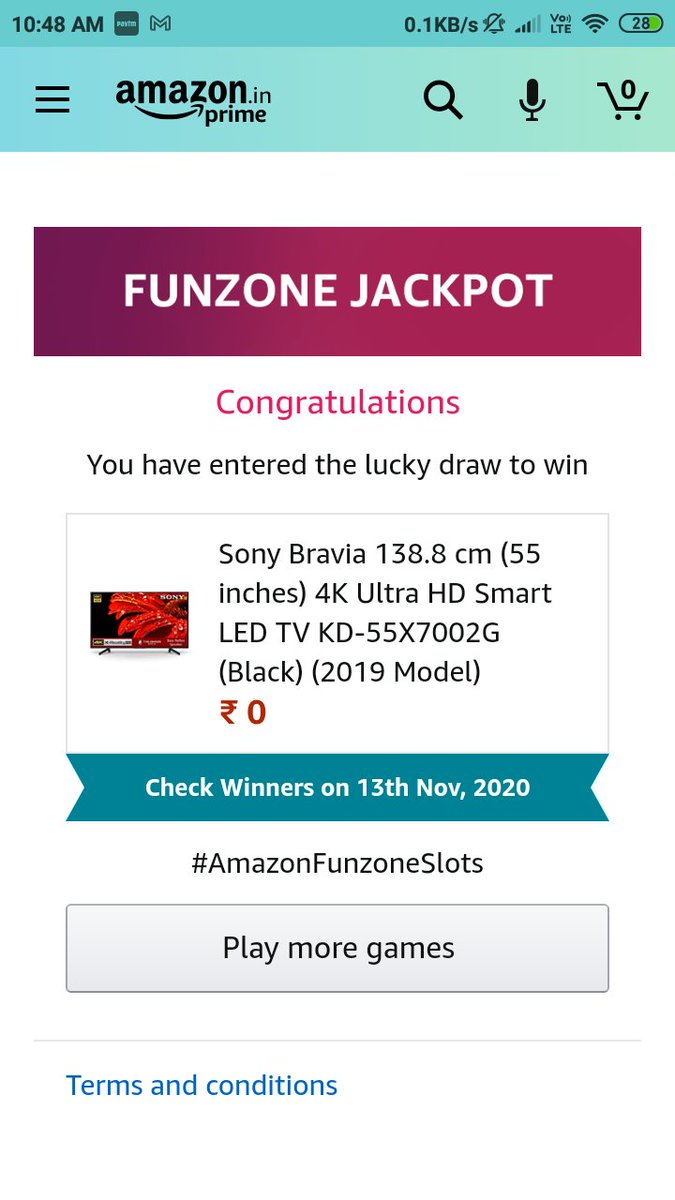 sudhakarreddy_t's tweet image. #AmazonFunzoneSlots, @amazonIN