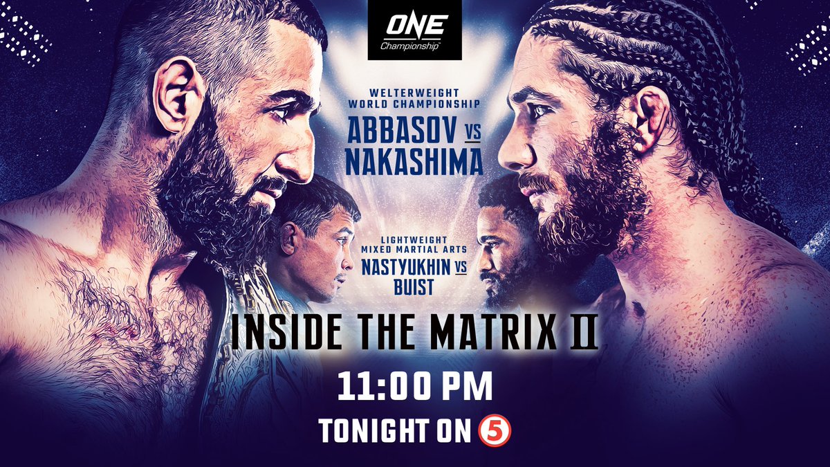TV5manila's tweet photo. ONE Championship: #InsideTheMatrix2
๐ฐ 11 p.m.
๐บ TV5 https://t.co/RWgaHe35HA