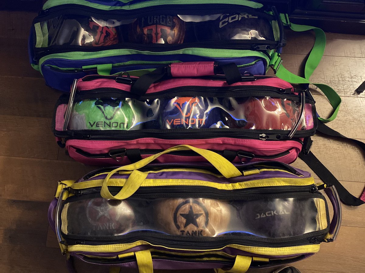 lcarnate91's tweet image. Arsenal for this weekend’s @PBATour regional in Sutter Creek, California.

#MOTIVNation #motivbowling #viseinserts #pba