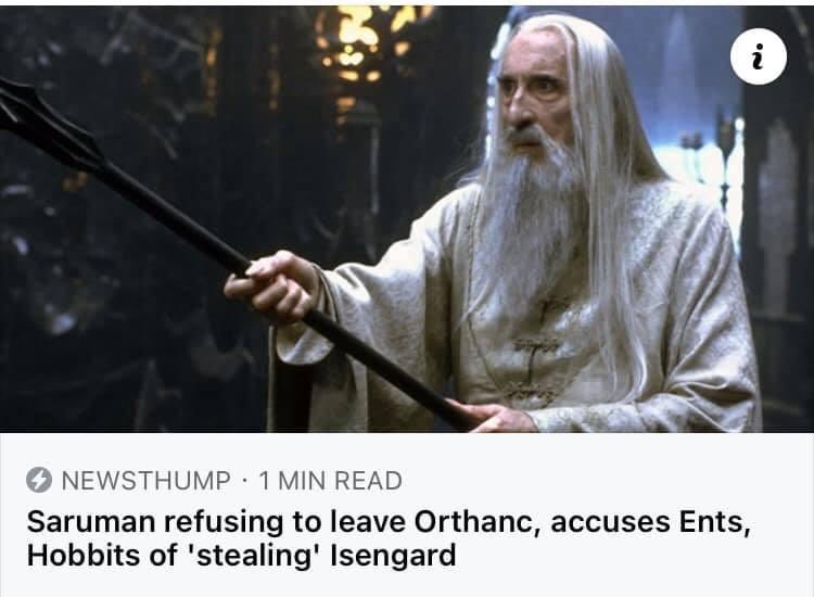 Scapes's tweet photo. Blames Gandalf for not joining with Sauron, threatens lawsuit over "abandon reason for madness" slander.

#Elections2020 https://t.co/t3AalDiR8p