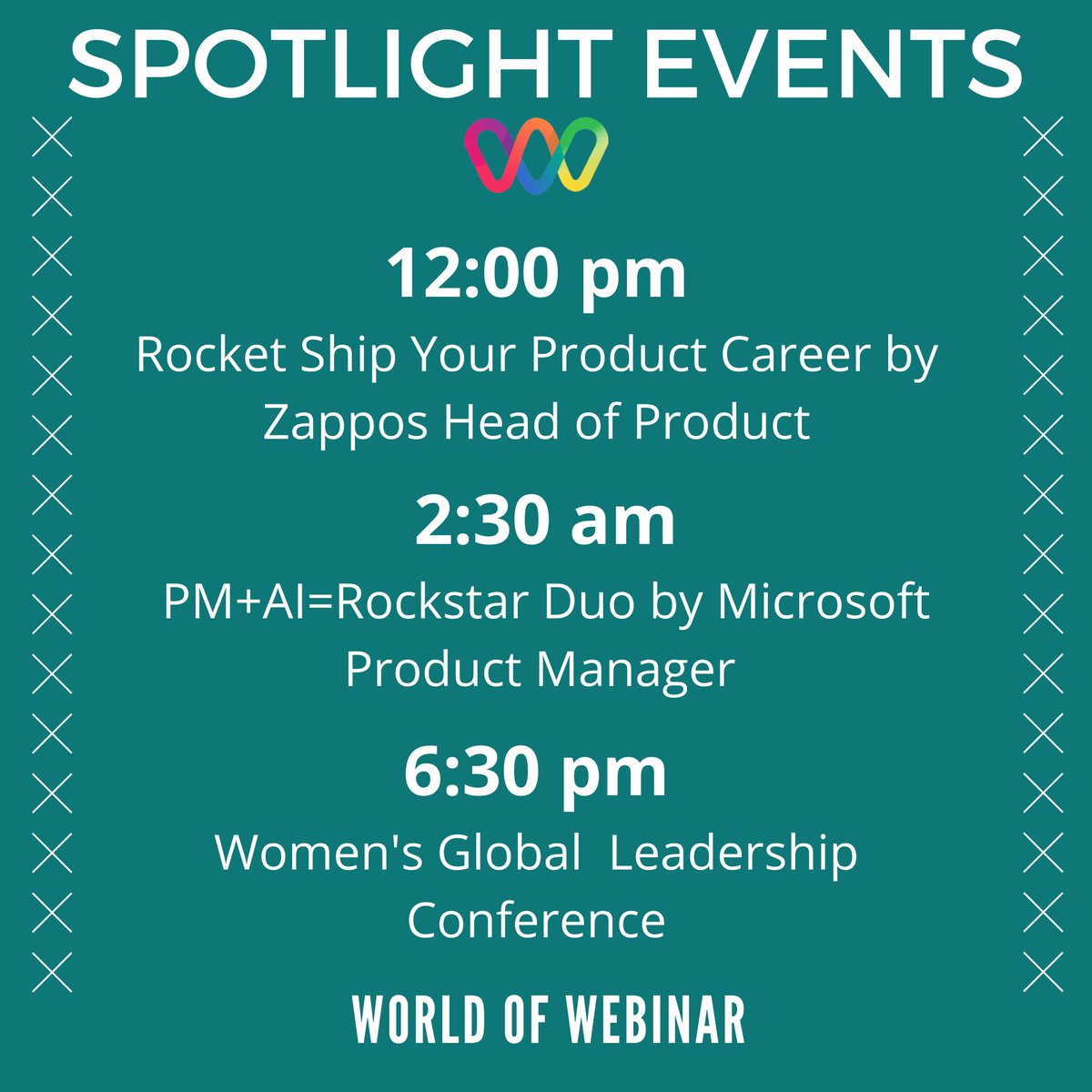 worldofwebinar_'s tweet photo. #Spotlight #events for #Saturday .
#Register for #MORE #events .
#LINK in bio.
.
.
#SaturdayMotivation #SaturdayMorning #SaturdayVibes #Buisness #COVIDー19 #COVID19 #NewNormal #ProductManagement #Microsoft #Leadership https://t.co/NcvQiOJ0TB