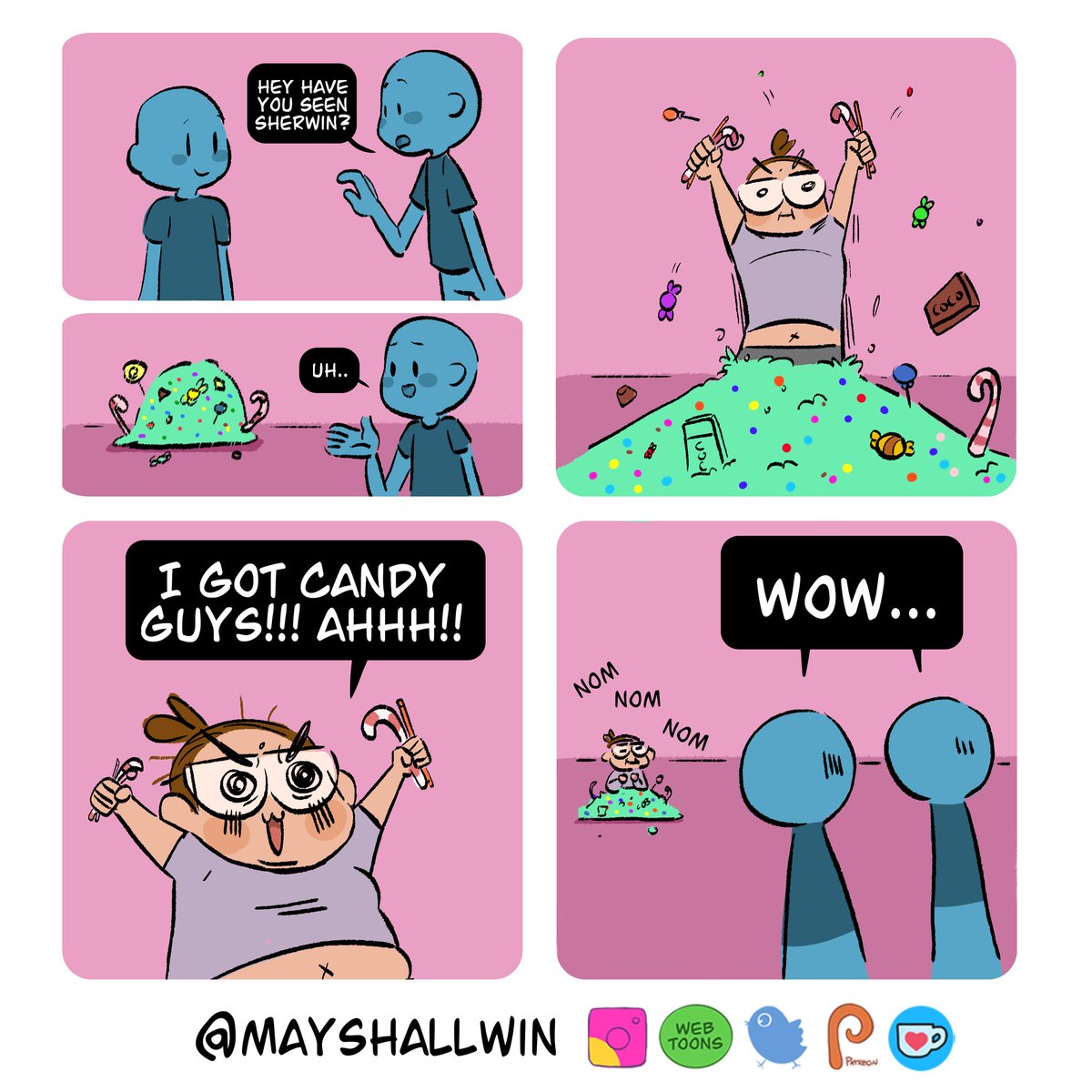 mayshallwin's tweet photo. My candy addiction. Does anyone else do this???
You can find more of my comics in #webtoons. Just look for "Is this Funny?"
#comic #storyboard #story #storytime #sliceoflife #experience #art #personalstory #comics #WEBTOON #IsThisFunny #WebtoonCanvas #candy #candyaddiction https://t.co/Lf5mY5lWCD