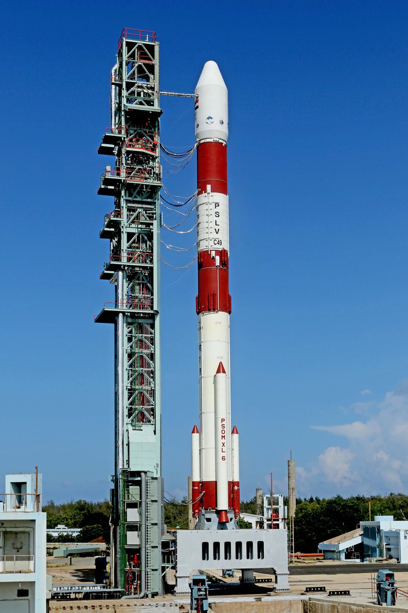 isro's tweet image. #ISRO #EOS01
All set for the launch of #PSLVC49 at 1502 hrs IST. Filling of oxidizer for the second stage (PS2) completed