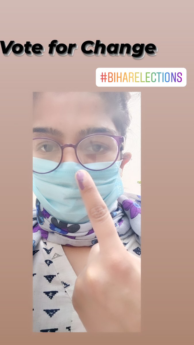 snigdhaagg's tweet photo. #voted #BiharAssemblyElection2020 https://t.co/SmdP5EFKzJ