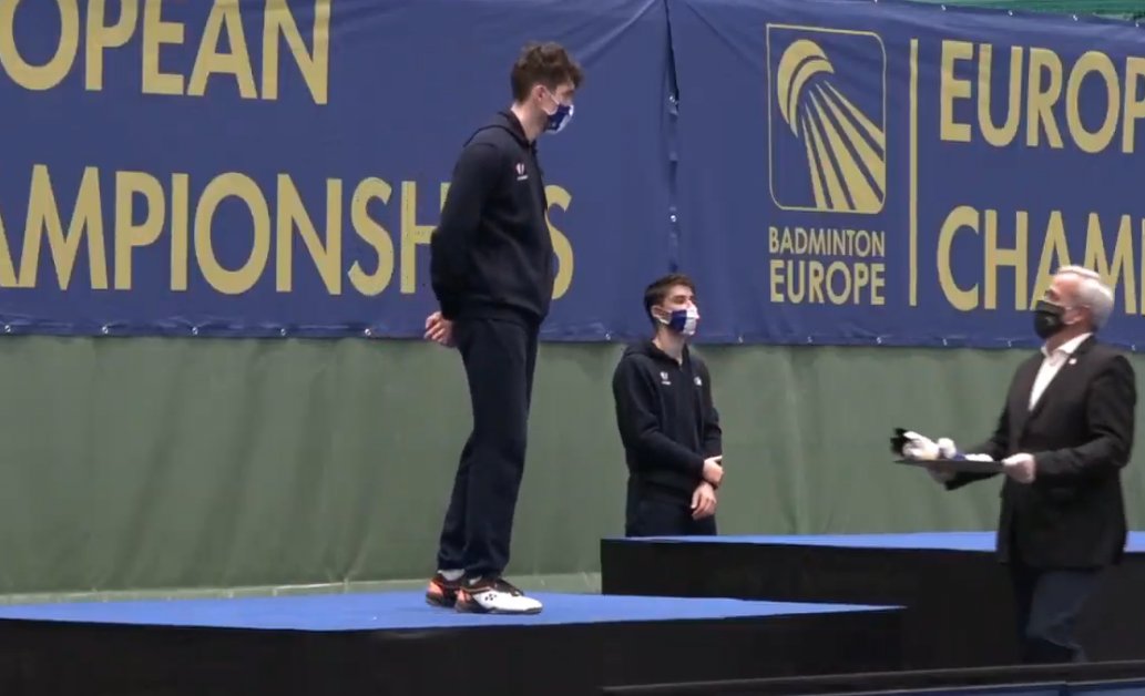 BadmintonTalk's tweet photo. #EJC2020 - Men's Singles

🥇🇫🇷Christo Popov
🥈🇫🇷Yanis Gaudin
🥉🇩🇪Matthias Kicklitz
🥉🇫🇮Joakim Oldorff https://t.co/eSsAZumvc1