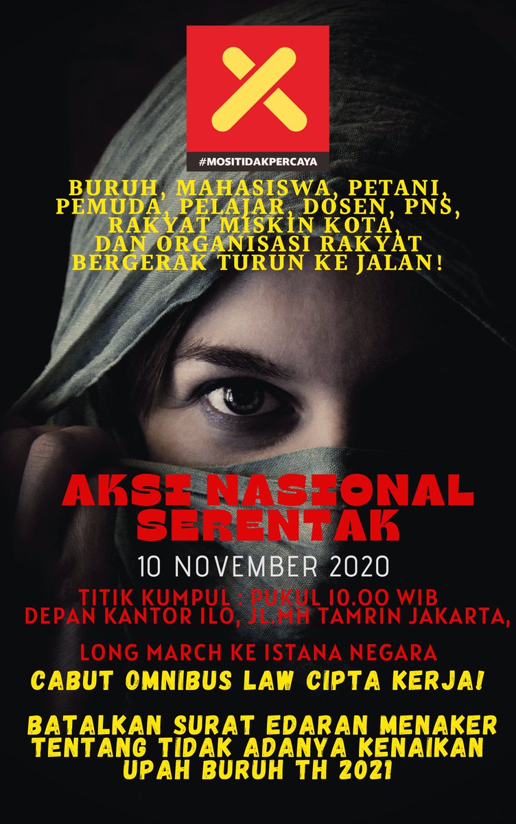 unang_sunarno's tweet photo. Gelorakan terus perlawanan kita terhadap Undang-undang Sapu Jagat Omnibus Law Cipta Kerja! @KasbiIndo @FsbnK @AksiLangsung
@KomnasHAM @Lini_ZQ
@AJIIndonesia @AndiePeci
@SPMJ_

#OmnibuslawUUPenjajahan #CabutOmnibusLaw #JegalSampaiGagal #ReformasiDiKorupsi 
#MosiTidakPercaya https://t.co/z1cvk6iN3Y
