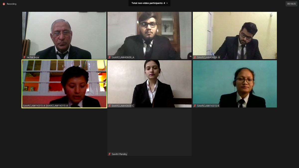 LloydCollege's tweet photo. INDIA ROUND 1 STAGE 2
As the contestants move to the next round of the National SAARC Mooting Competition the arguments intensify. Let's wait and see how things would turn out in the end.
#saarcmoot #saarclaw #lloydlawcollege #saarcmooting #indiaround #lloydians #mootcourt https://t.co/K70lSzlLpW