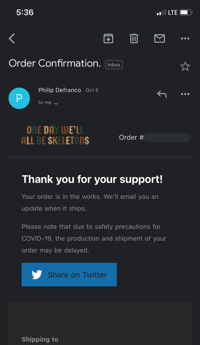 msaleem52861986's tweet photo. @PhillyD bro I ordered my masks oct 6th. Was told they’d be shipped oct 29th. Still don’t have them and tracking shows it needs to be picked up by usps! Its over a month!!! https://t.co/ZRrqrXy3mI