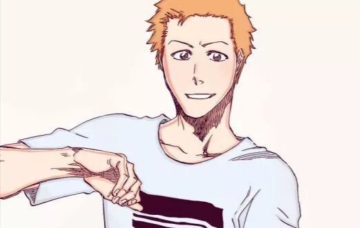 Ichigo à une coupe de banquier à la fin de l& #39;œuvre