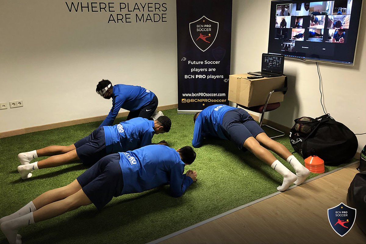BCNPROSoccer_'s tweet photo. 🔛 No rest for our U19!

🏋️‍♂️💻 BCN PRO's conditional coach @Eduloscos's online sessions make sure our players stay in shape during this break from team training  📈👥

This unusual situation will not stop us! 👊🔥

#ThisIsBCNPRO ⭐️
#BCNPROElite ⚡️⚽️ https://t.co/ua02wO0x7E