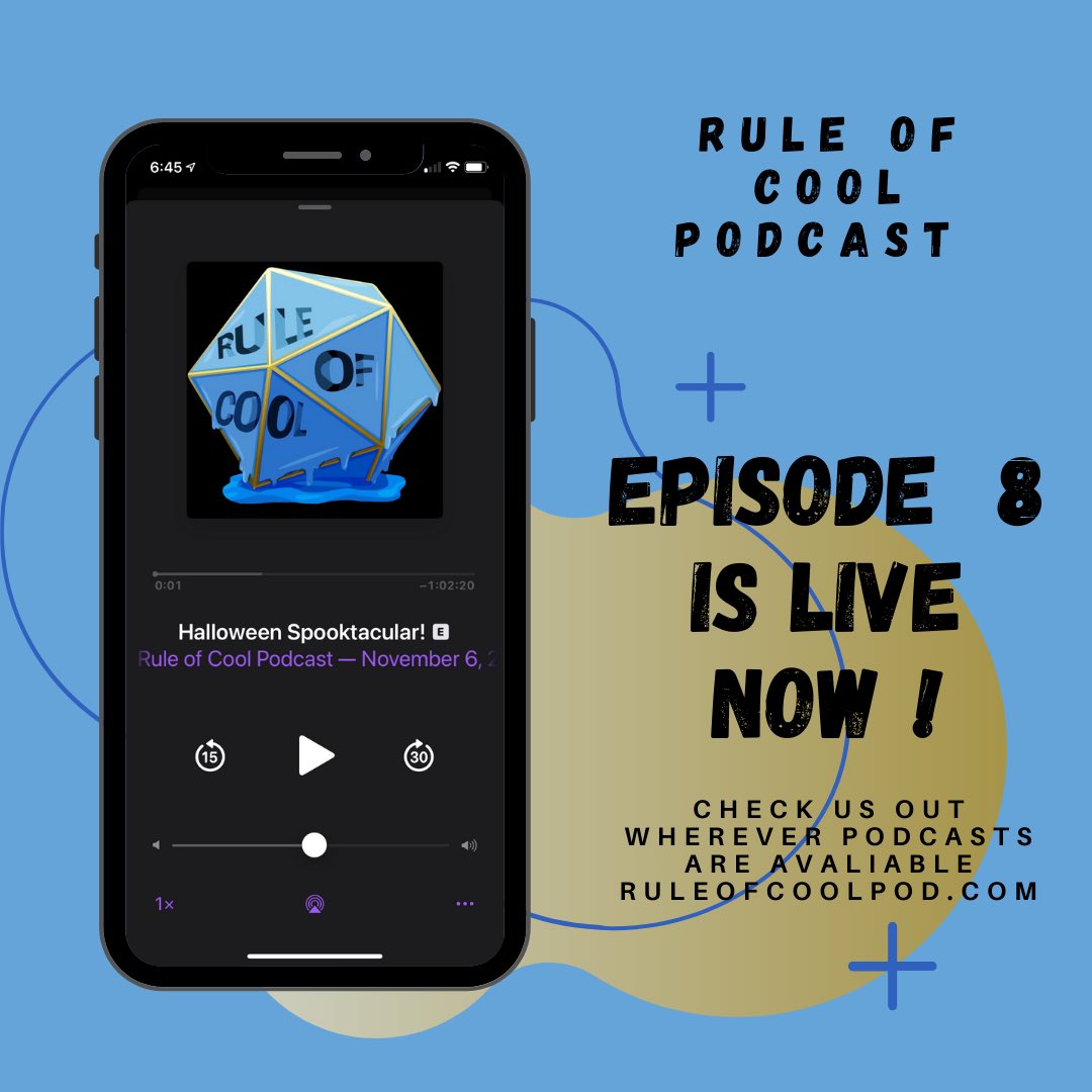 ruleofcool_pod's tweet photo. Hello friends! Go listen to episode 8 it’s a extra spooky one! 

https://t.co/CLhN87Whxl https://t.co/ntj4YHCH7i