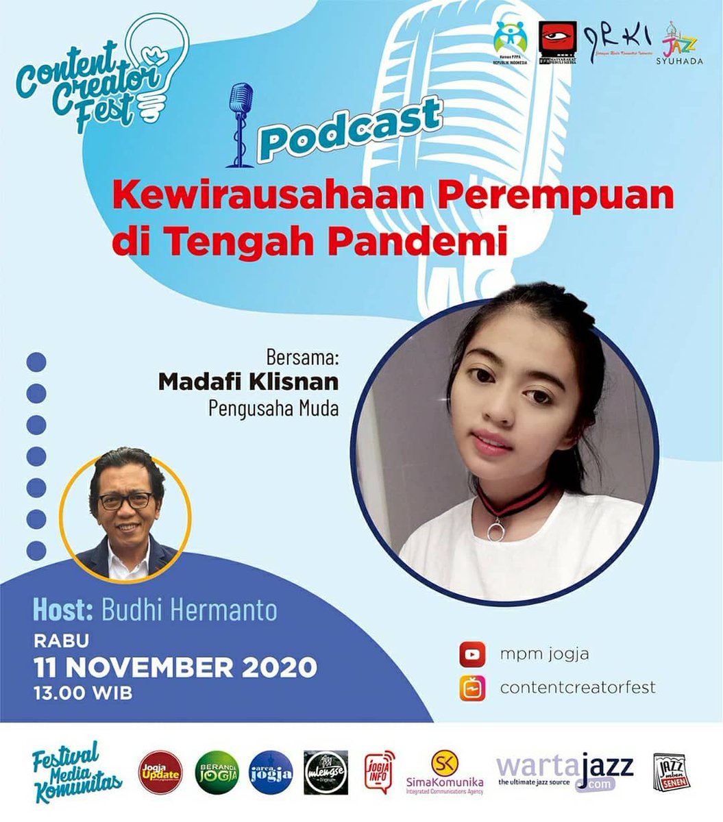 Obrolan2 ringan di Content Creator Festival bisa ditonton di channel Youtube mpm jogja dan IGTV <a href="/_CreatorFest/">Content Creator Fest</a> ya Lur.

Jangan lupa catat tanggalnya! 
contentcreatorfest.com