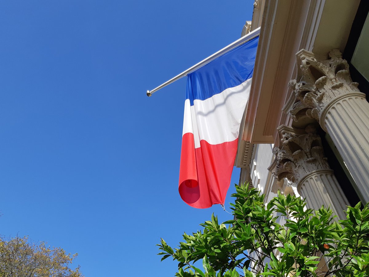 MinColonna's tweet photo. Half mast flags. As we honour today the victims of the #NiceTerrorAttack we honour Liberty.
#SaturdayThoughts https://t.co/7BdVjp0C9L