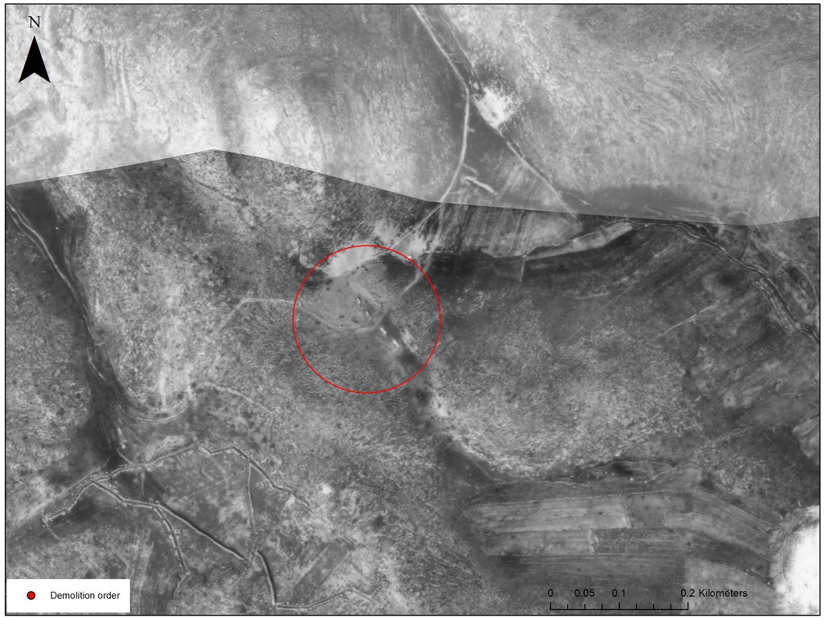 And what else was still there in 1980? Palestinian herding community by the name of Humsa, that was located about 1- 1.5 km away from where the structures that Israel demolished last week.Remember Regavim trick? Focus and de contextualise. So we do exactly the opposite.