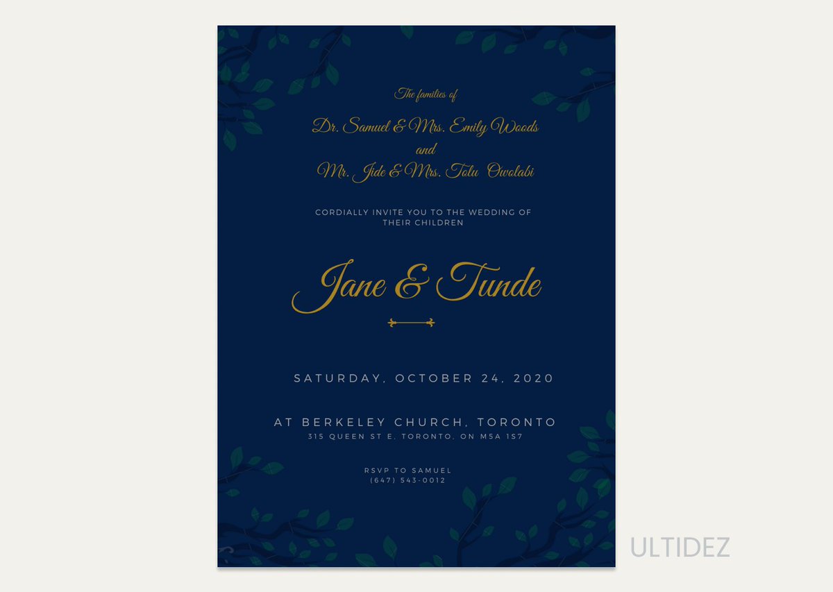 UltiDez's tweet photo. Wedding invitation card design by UltiDez
Contact us for your design needs.
#ultidez #businessgrowth #womeninbusiness #startups #smallbusiness #ontariobusiness #blackownedbusiness #durhamregionbusiness #canadasmallbusiness  #b2b #business101 #digitalmarketing #torontoentrepreneur https://t.co/e35imqhl8e