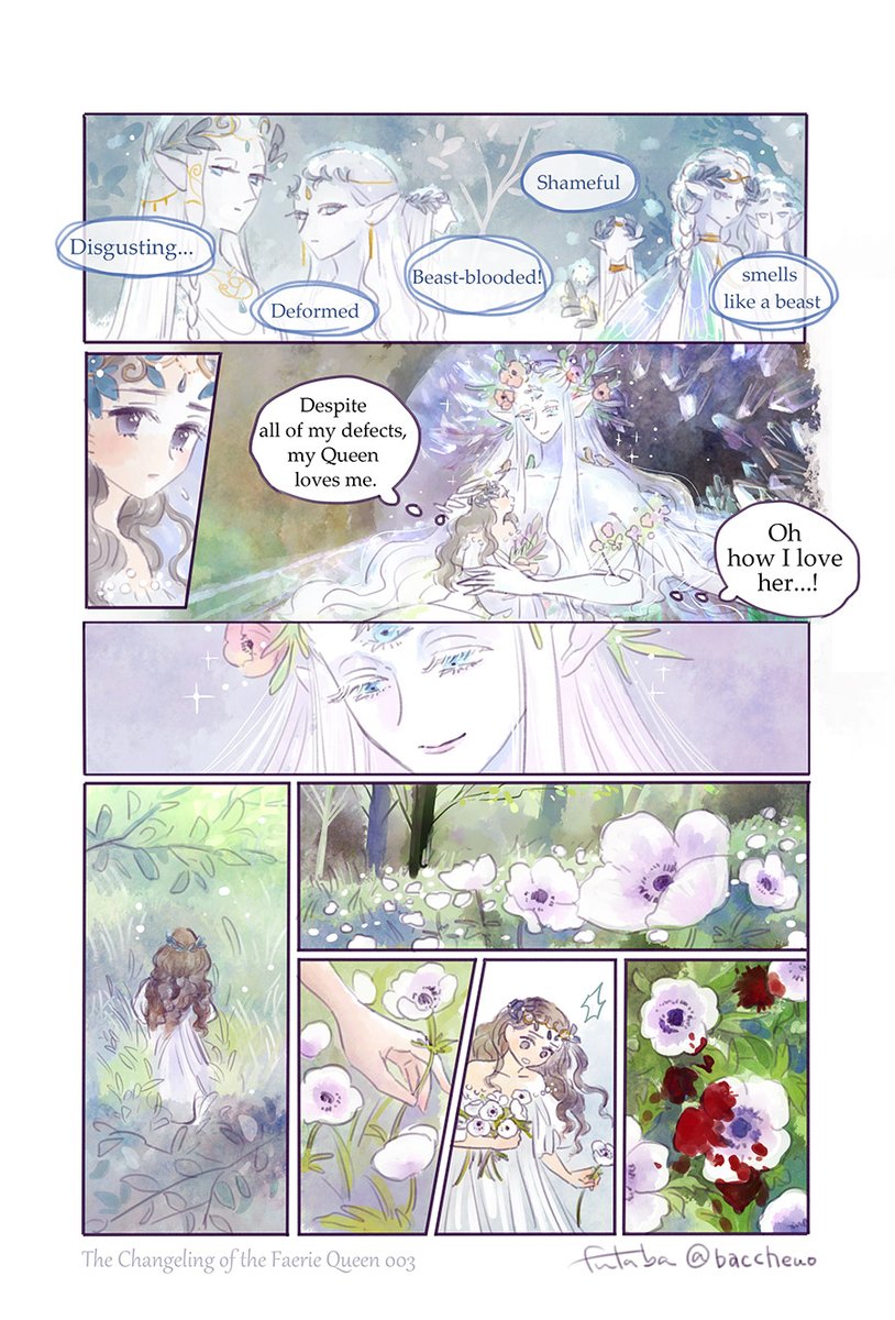 The Changeling of the Faerie Queen 1-3

(ちょっと前に、英語で漫画描いたらどうですか!と勧められ、超素直なので描きかけだった童話っぽいのを英語でやることにした) 