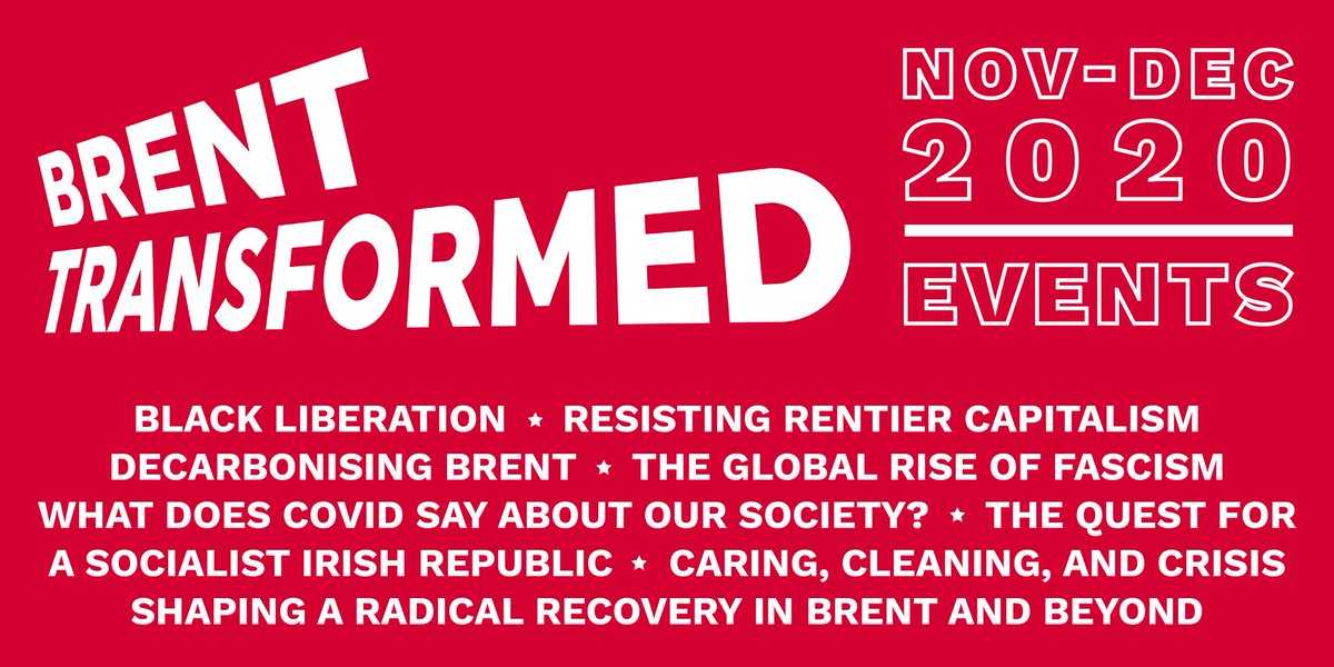MomentumBrent's tweet photo. 📢 BRENT TRANSFORMED 2 📢

A festival of ideas for radical change across the borough and beyond! ✊

We're hosting a packed series of online events, November - December 2020.
 
Check out our full programme below and REGISTER NOW! 👇

https://t.co/sfl0XBBUo5 https://t.co/36U8lUKJwL