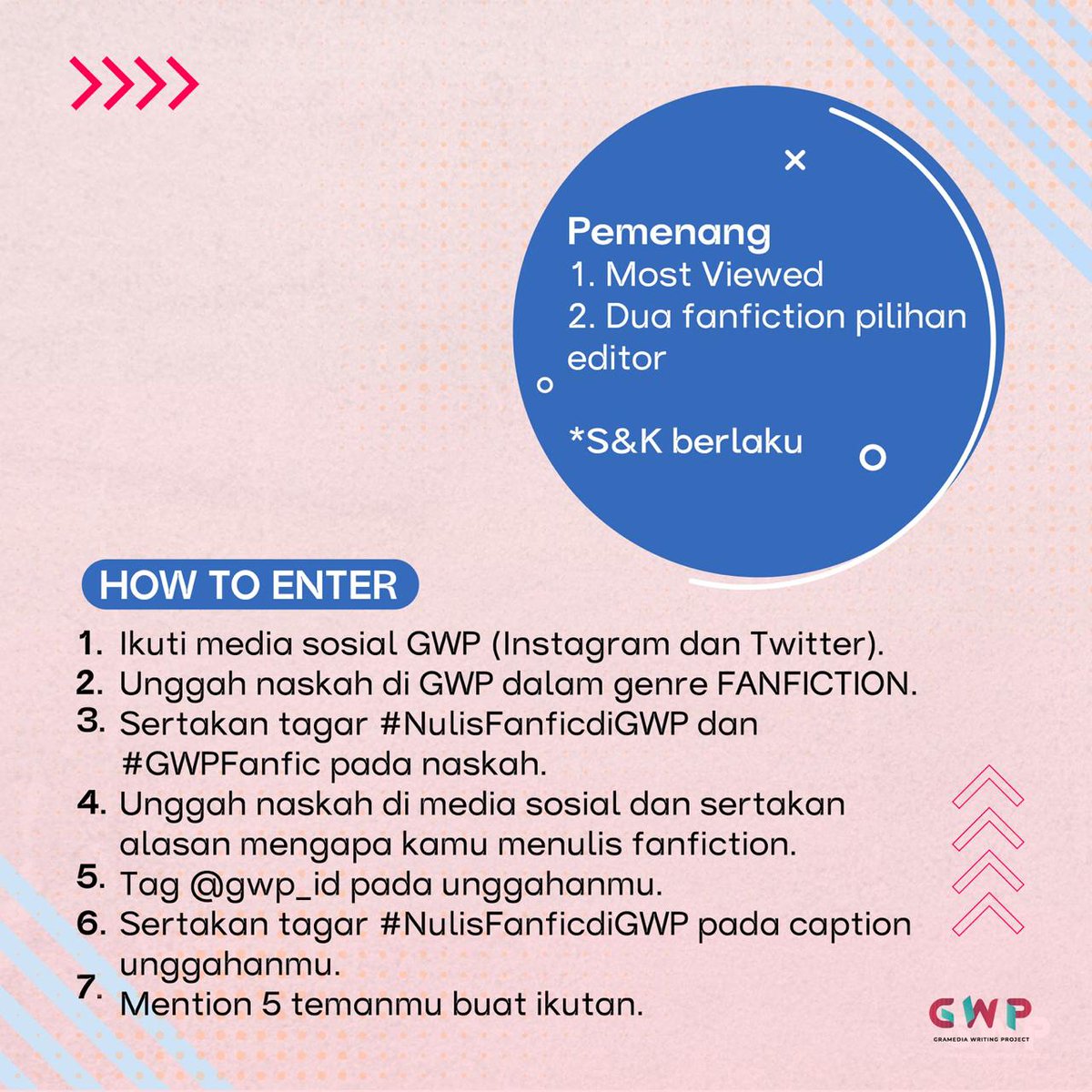 GWP_ID's tweet photo. CHALLENGE TIME!📢📢

Yuk ikutan #NulisFanficdiGWP 1000 challenge di GWP! Banyak hadiah spesial yang sudah kami siapkan untuk kamu yang beruntung. 

#GWP #GramediaWritingProject #NulisFanficdiGWP #Fanfic #Challenge https://t.co/5hmrOUYM0V