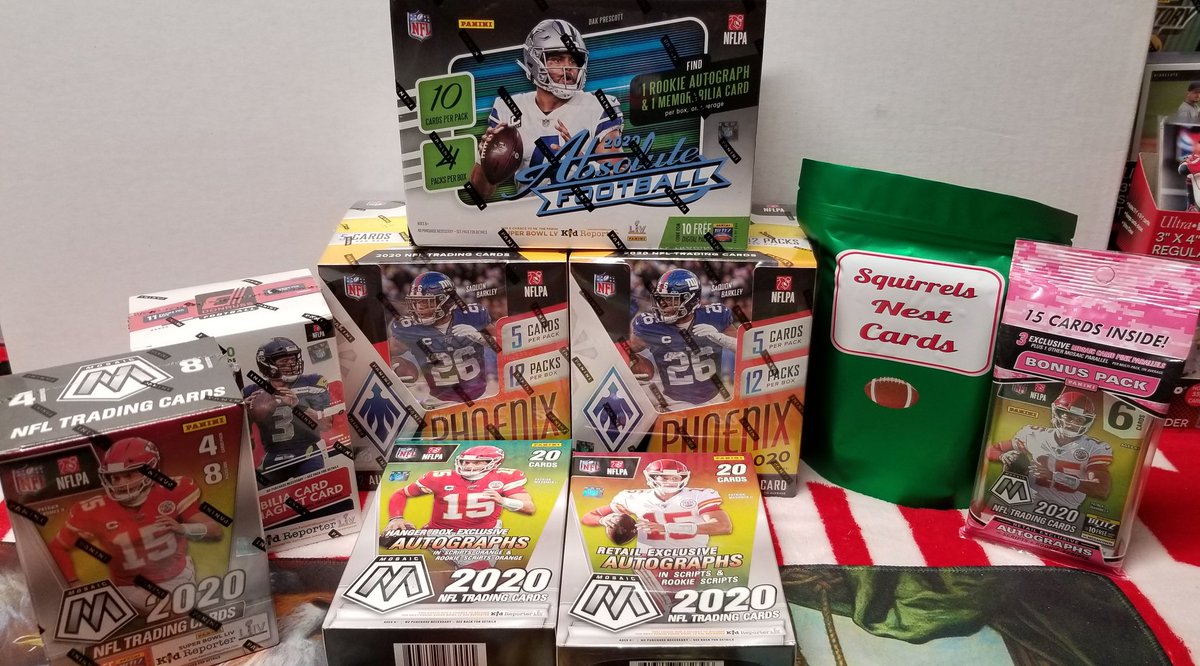 squirrel614's tweet photo. My first actual break lined up, $125 a spot, that's shipped, ALL cards ship. 
Football divisional break, 8 spots, 
Will random the names, then random the divisions, match the 2 lists together. Will break soon as full and will be on my YouTube channel
Squirrels nest cards. https://t.co/CEZI2d1o4G