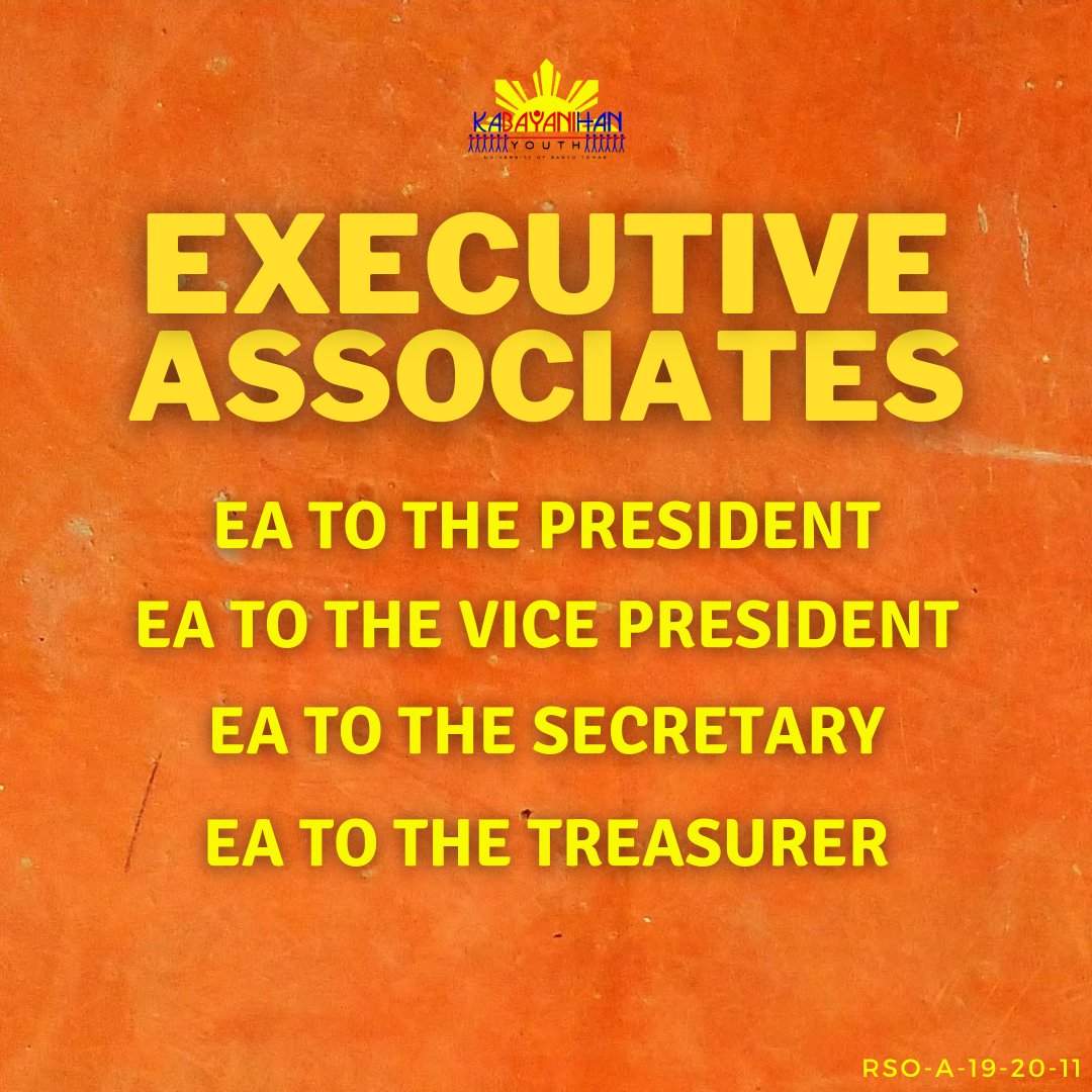 KY_UST's tweet photo. Tara KaBayani! Ano pang hinihintay mo?

KaBayanihan Youth UST is now opening its application for Executive Associates, Chief of Staff and Department staffs.

As we open this door full of opportunities to learn and share, we are also opening our arms that will welcome...

(1/3) https://t.co/l7bCyyBt8m
