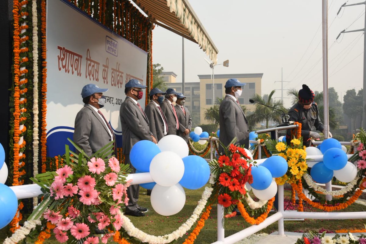 ntpclimited's tweet photo. NTPC celebrates its 46 Raising Day today marking #45YearsofExcellence and leadership. The flag hoisting ceremony was held at the Engineering Office Complex, Noida. Shri Gurdeep Singh, CMD, addressed the NTPC family in the presence of Directors and senior officials.
#45YearsofNTPC https://t.co/MLFudBleDZ