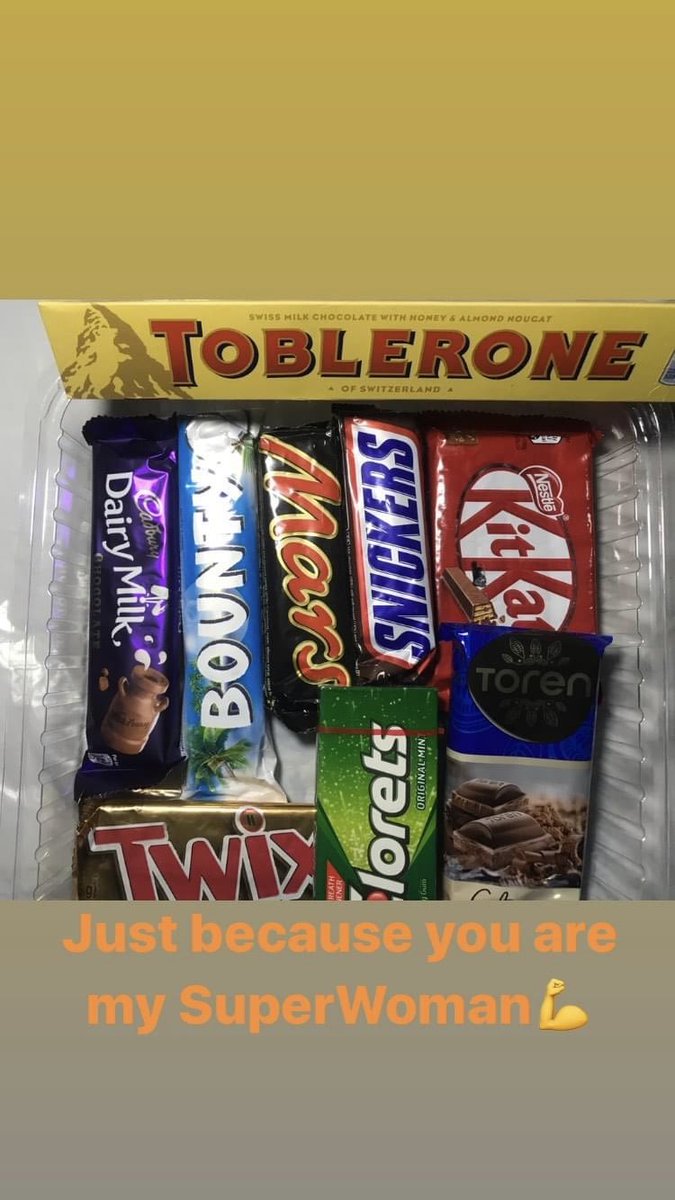 GroceryfyNG's tweet photo. “Just because you are my Super Woman”
This box 🎁 of chocolates is going for #3500 😋
NB: All boxes 🎁 are customized according to your preference and budget.
#SnackIt https://t.co/gehWemX68H