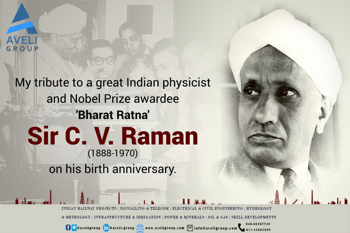 AveliGroup's tweet photo. Aveli Group tribute to Sir C .V Raman https://t.co/MmM12SWLHD