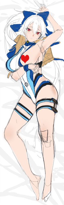 当サークル『一本満足枕』6作目
『VR剣士抱き枕カバー』(原画七G氏@7g3g)
サークル6作目、七G先生の3作目のラフ公開です!
12月通販開始予定&amp;間に合えば12月の俺嫁に持ち込み予定となります。
※実際の製品にはハートマークは付いていません 