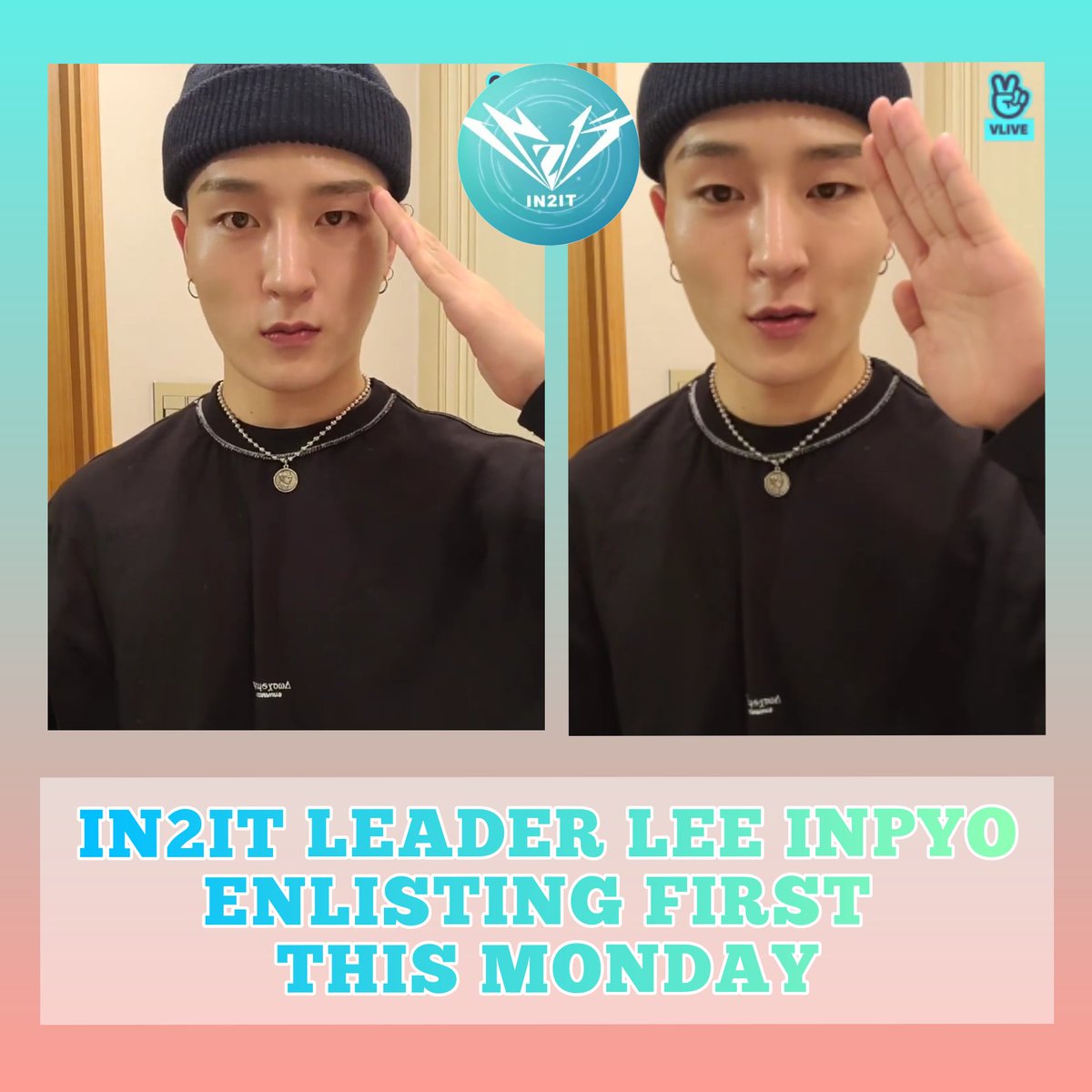 IN2U_Ent's tweet photo. #IN2IT_NEWS

🔴 IN2IT LEADER LEE INPYO ENLISTING THIS MONDAY 🔴

[201107] Inpyo announced last night through Vlive broadcast that he cut his hair yesterday and will be going to the training camp next week on Monday. 

Read our article here:
https://t.co/aGJIK8ysmt
#IN2IT #IN2U https://t.co/UEkxxU5Ss0