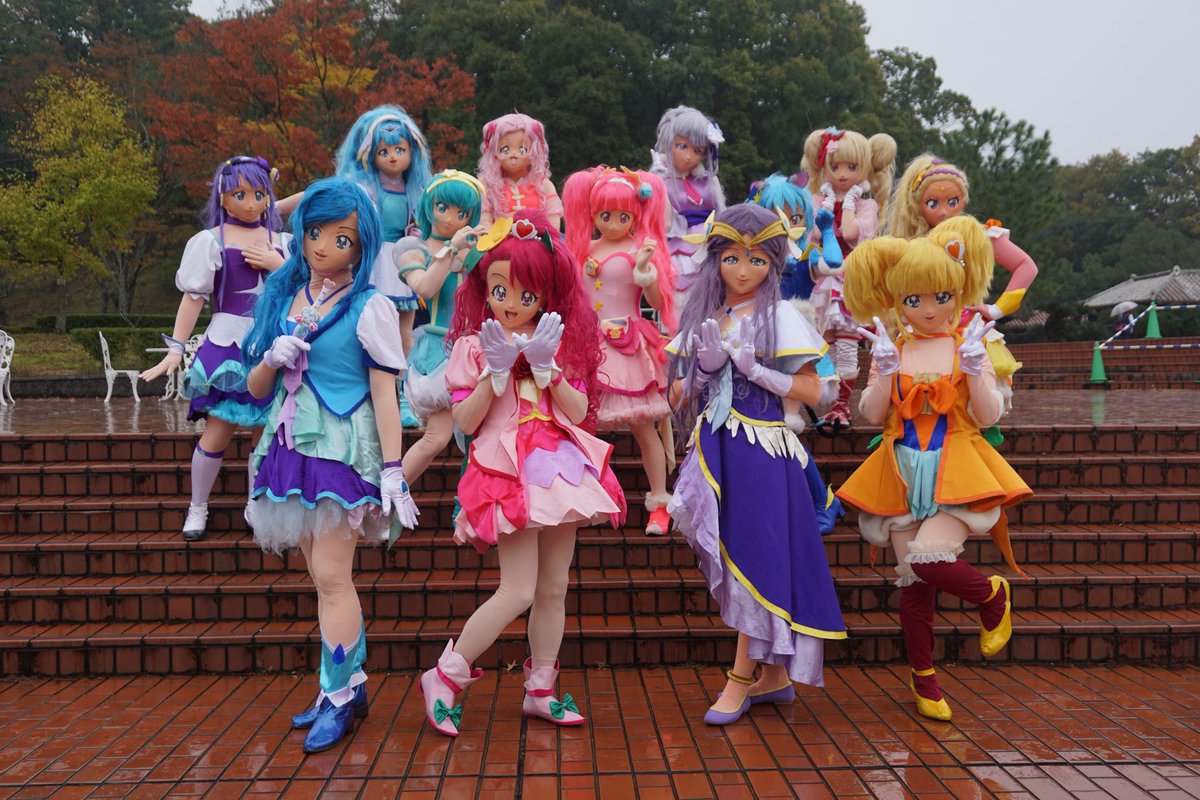 かっきー No Twitter 速報 キュアアースを加えヒーリングっどプリキュア スタートゥインクルプリキュア はぐっとプリキュア着ぐるみ13人揃い リトコス コスドリ