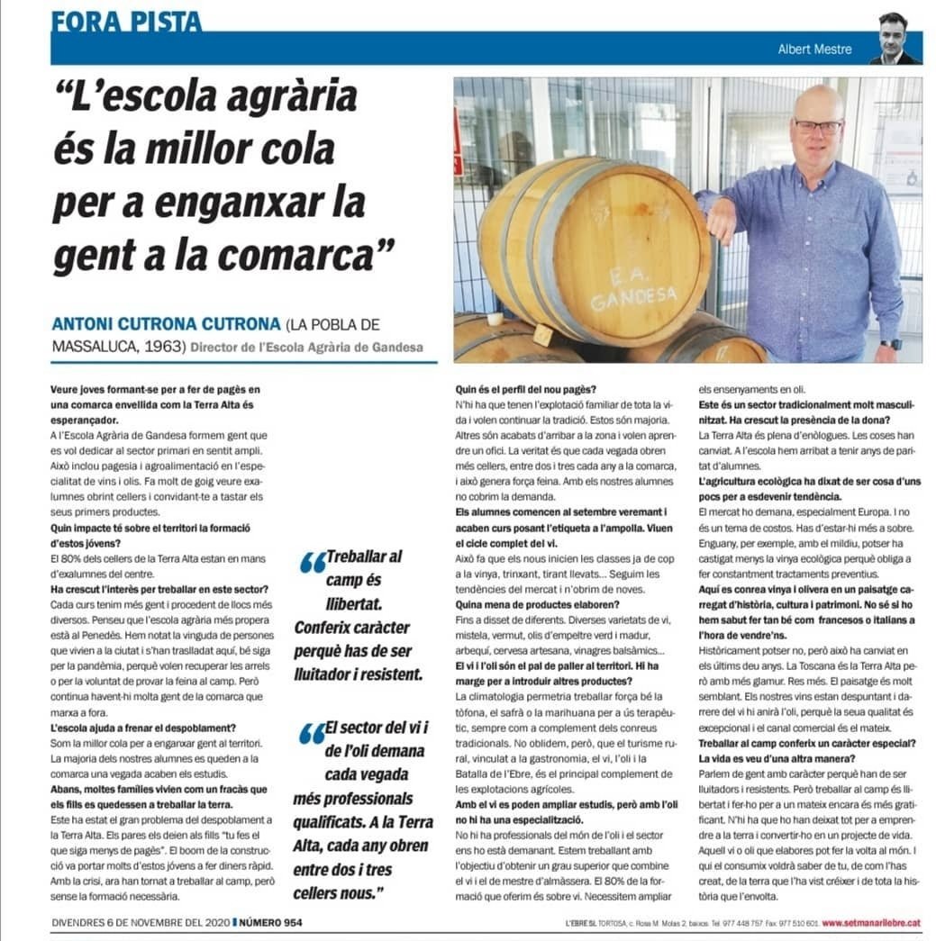 IreneFornos's tweet photo. Les escoles agràries, un èxit i un pal de paller per l'equilibri territorial i el desenvolupament del món rural. Formació i professionalització de nois i noies que garanteixen el relleu generacional del sector agroalimentari del nostre País. 
@antonicutrona https://t.co/BoClXNnhiw