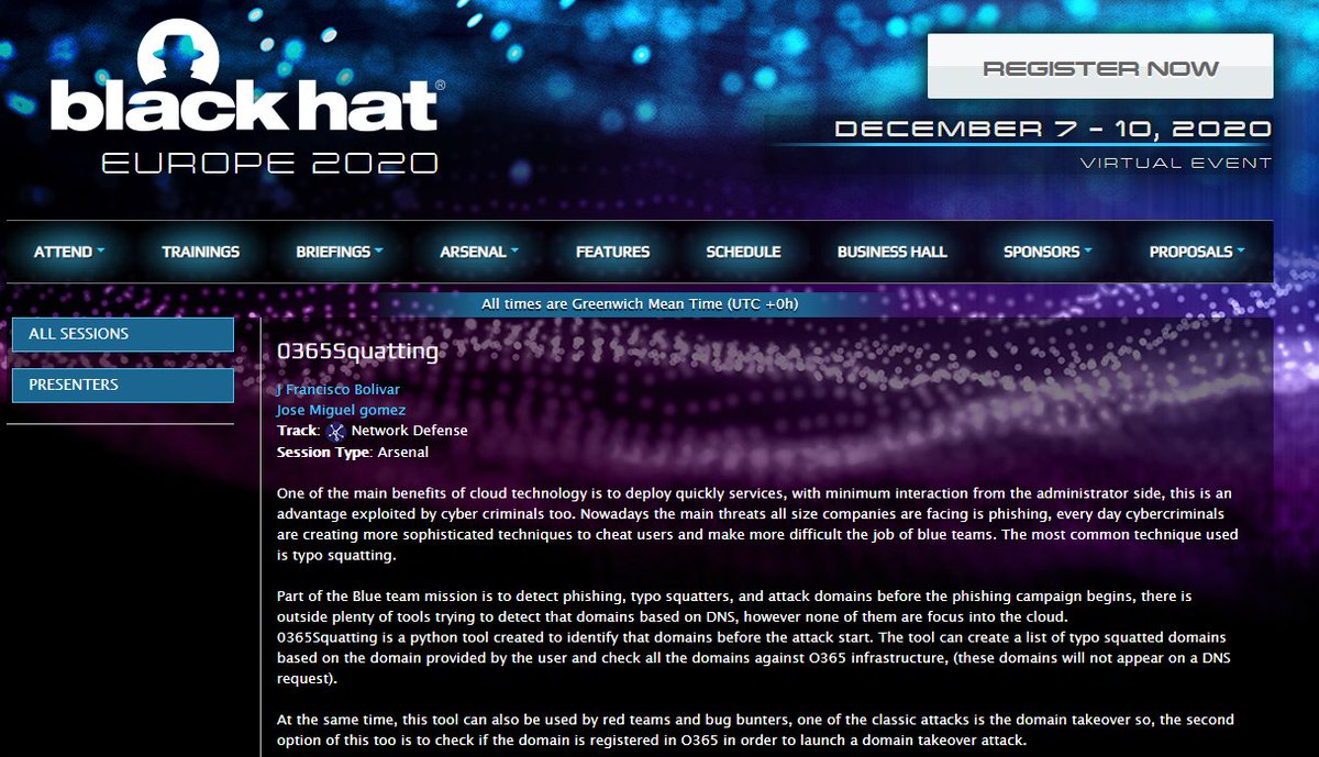 JFran_cbit's tweet photo. Our tool finally at the Blackhat EU 2020 web site :)

#BHEU #ElevenPathsCSE @GcmMiguel https://t.co/GVcbA5WpRC