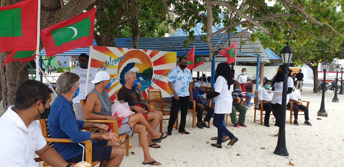 Mausoom_Maus's tweet photo. Thanks #Thulusdhoo team for the invitation to participate in the event to welcome the #firstguests to the island after reopening. Short but superb function. Saabas Thulusdhoo!!
#Maldives #visitmaldives https://t.co/d6nax25zco