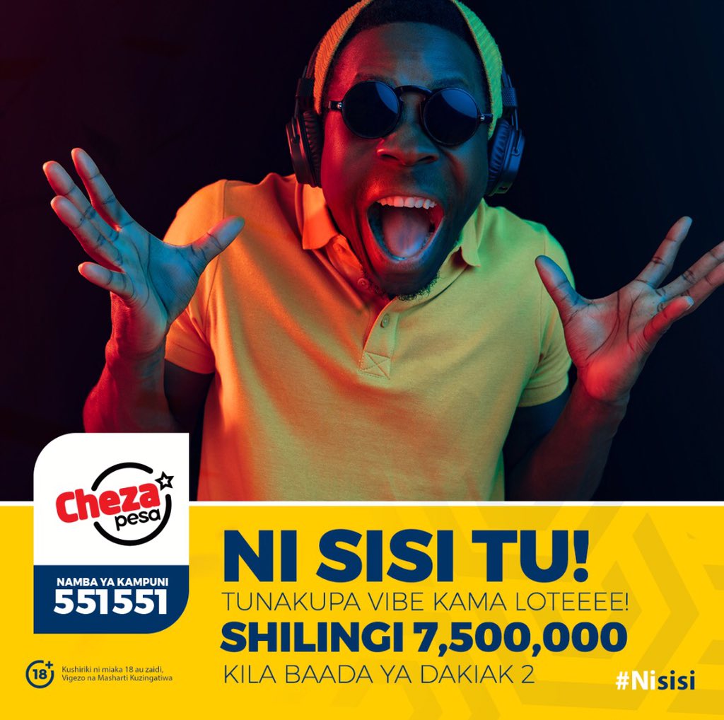 chezapesatz's tweet photo. Umeshajua wikiendi hii utatumia sh ngapi? Haina haja ya kutumia akiba yako leo ndani ya dk2 tu tunakupa nafasi ya kushinda hadi M 7.5 kwa sh 500 tu hii inatosha kabisa kuongeza vibe la wikiendi yako. 

Kamp No; 551551
Kumb No; Weka No 5
Mf; 45627 SHINDA

#ChezaPesaShindaPesa https://t.co/glbiGdtHN0