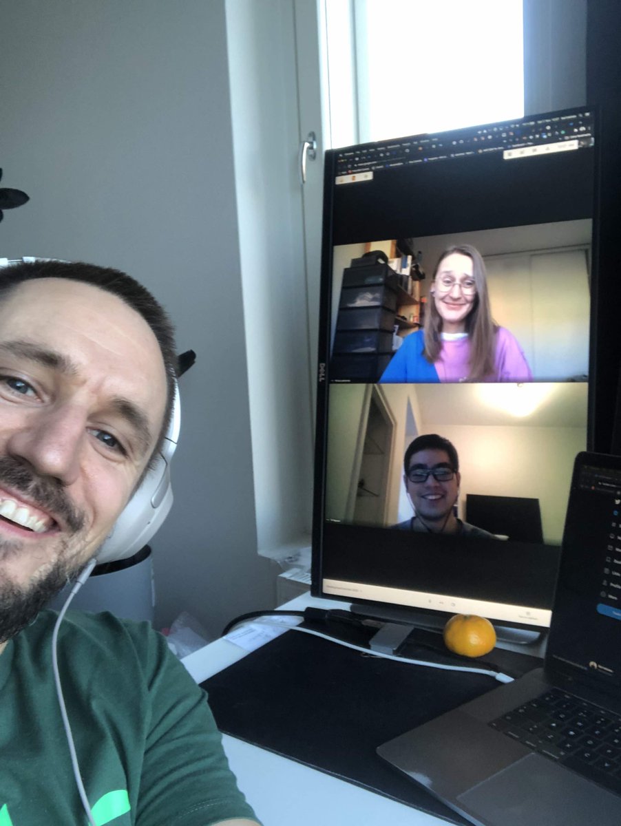 AitoDotAI's tweet photo. Rise and shine! Team Aito ready for Day 2 of #Junction2020Connected 
Quite a few teams doing our challenge, and some more using our #predictivedatabase for some of the other challenges as well. 
It sure sounds like we'll have the work cut out for us for the next 24h. https://t.co/zOtJDrkJjY