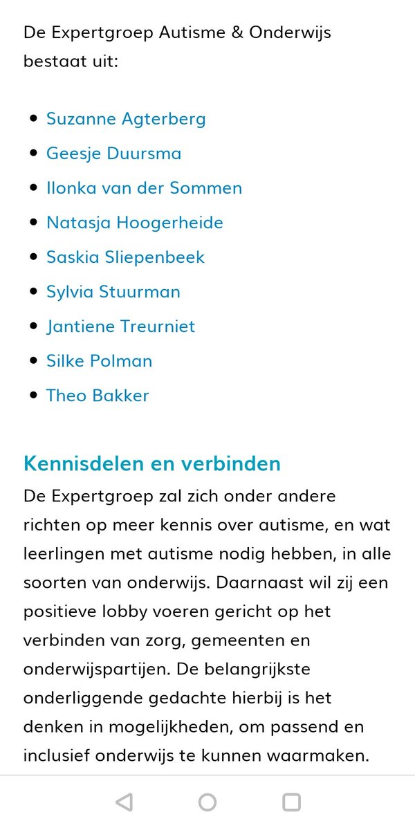 Suzanne8erberg's tweet photo. Wie zitten er dan in de #Expertgroep #autisme en #onderwijs? Kijk op de website van @AutismeNVA (Nederlandse Vereniging voor Autisme) om te lezen over het 'wie en waarom'! https://t.co/CkXOM8uBYE