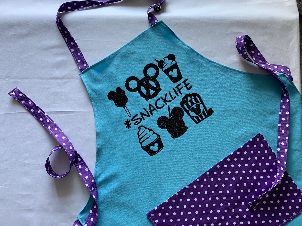 This is my latest favourite creation and I am excited to share this addition to my #etsy shop: Disney Food #snacklife Adult Apron etsy.me/2U1RL97 #blue #purple #vinyl #disneyfoodapron #snacklifeapron #adultapron #womensapron #mensapron #girlsapron