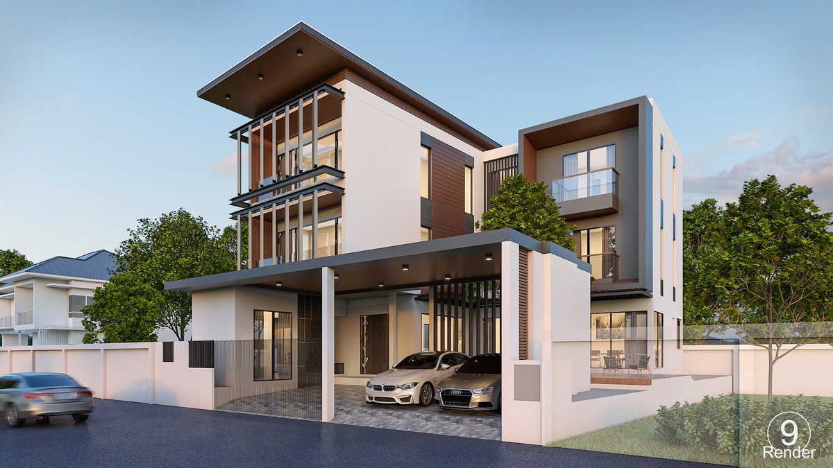 9Render's tweet image. Exterior scene
Owner : Phuthana delvelop
3D : 9render
รับทำภาพ Perspective , Animation
รับสอน Vray สอนสด / สอนออนไลน์
Contact : 084 702 3713 , id line : 9render
#perspective #สอนvray #สอนLumion
#interiordesign #architecture #visualizer