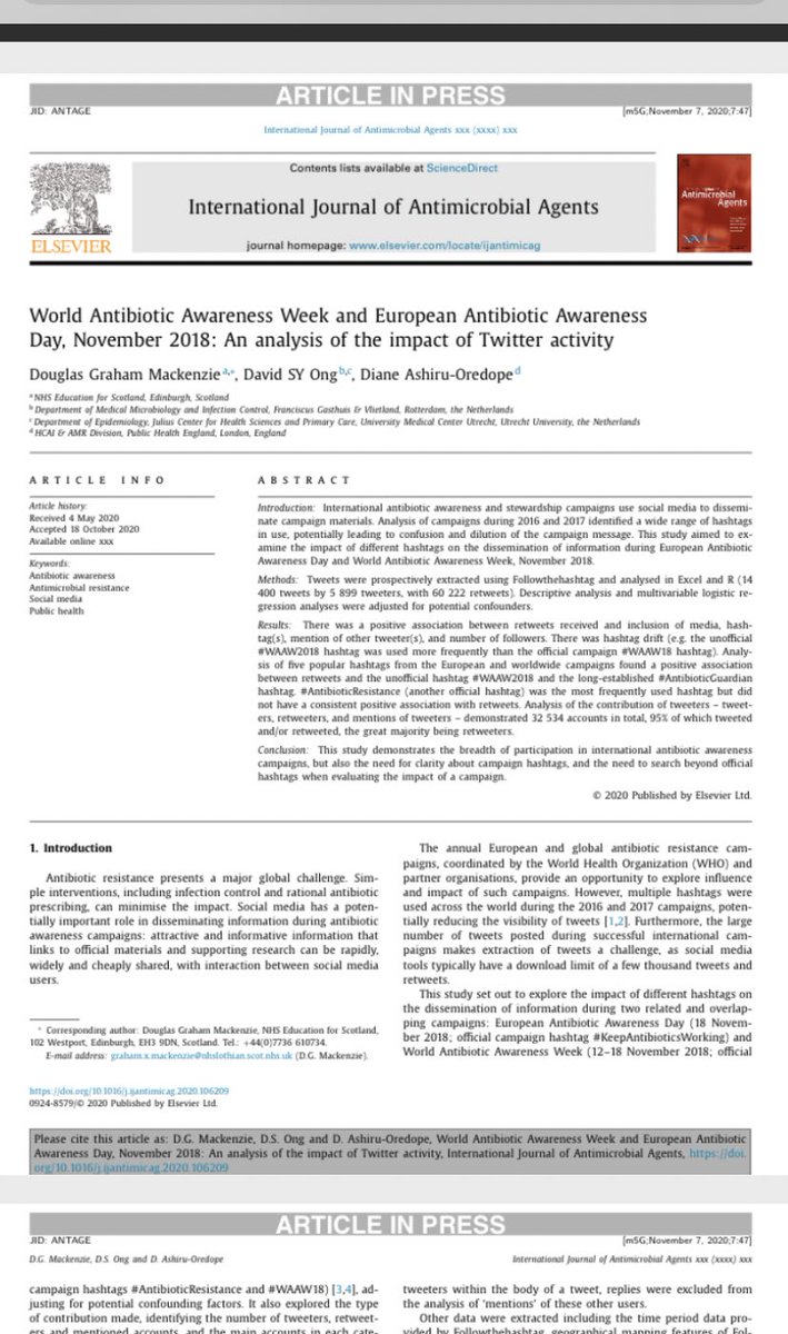 Free access to the article for 50 days via authors.elsevier.com/c/1c1gb3IIT3ph… #WAAW #WorldAntimicrobialAwarenessWeek cc <a href="/gmacscotland/">Dr Graham Mackenzie🇪🇺</a> <a href="/davidsyong/">David Ong</a>