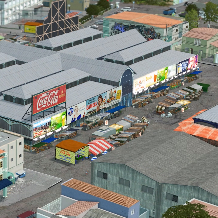 ninegems1's tweet photo. New update from Manggala city. A local market has been built in the middle of housing. 
Video in here: https://t.co/VJUF95PeHW
#CitiesSkylines https://t.co/JFhzENUt7W
