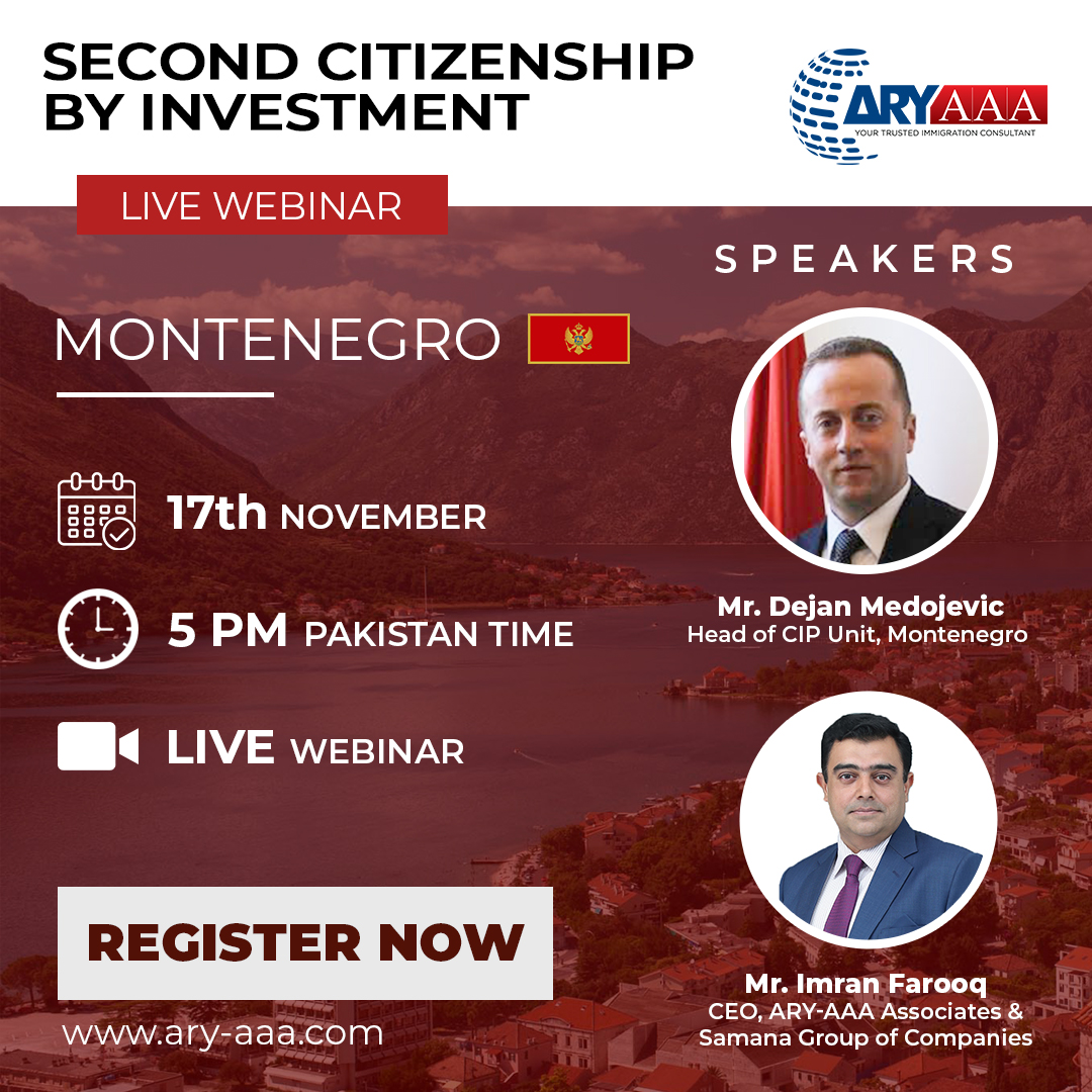 ARYAAAOFFICIAL's tweet photo. After a series of successful webinars, ARY-AAA is back with another Live Session!

-𝑴𝒐𝒏𝒕𝒆𝒏𝒆𝒈𝒓𝒐- 
𝐂𝐢𝐭𝐢𝐳𝐞𝐧𝐬𝐡𝐢𝐩 𝐛𝐲 𝐈𝐧𝐯𝐞𝐬𝐭𝐦𝐞𝐧𝐭 𝐖𝐞𝐛𝐢𝐧𝐚𝐫

#ARYAAAAssociates #ARYAAA #citizenshipbyinvestment #secondpassport #Montenegro #2ndpassport #EU #webinar https://t.co/JynWVWdD60