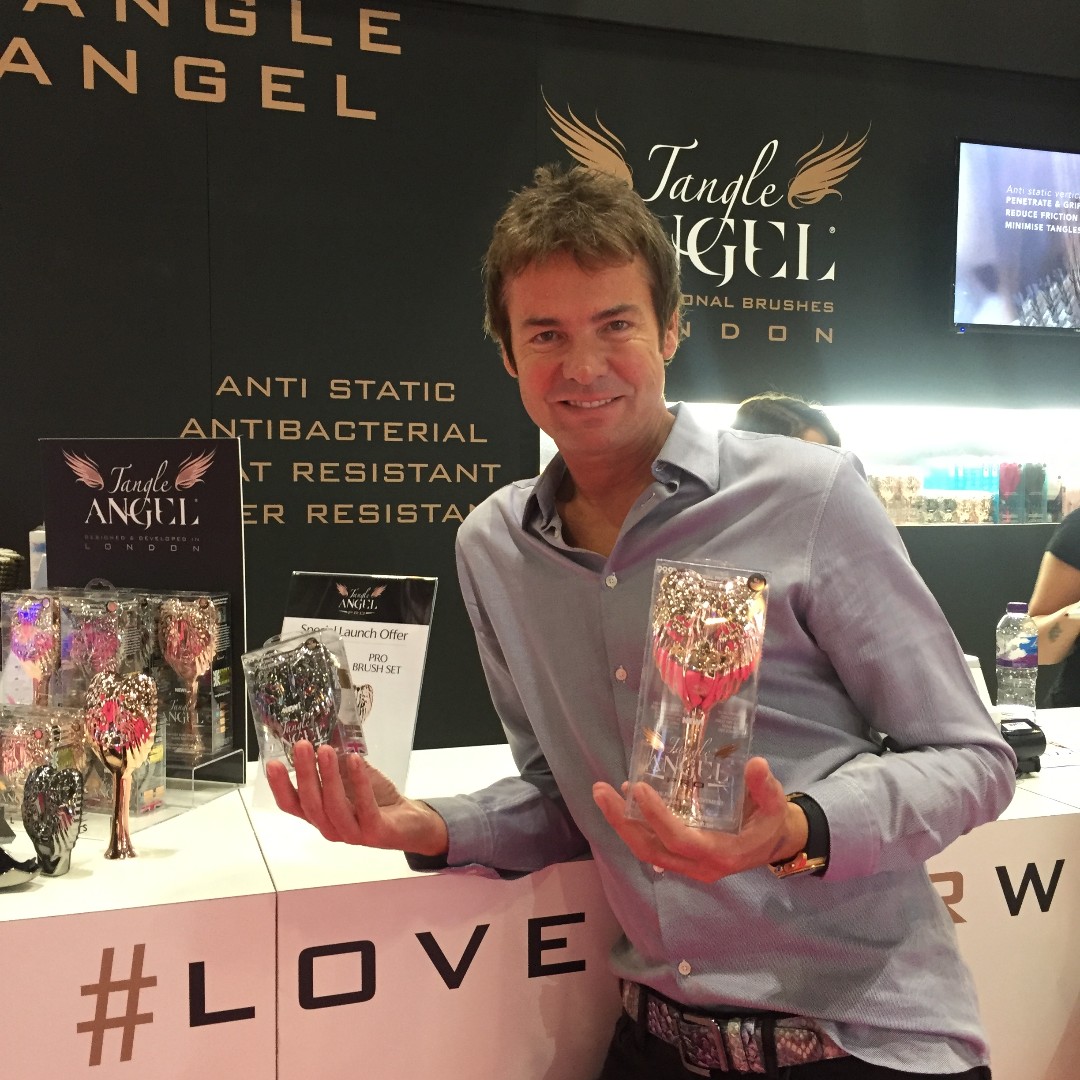 RichardWardHair's tweet photo. Richard's brand Tangle Angel is now sold in 45 countries. With Christmas coming visit @TangleAngel to find fantastic gifts and stocking fillers. #TangleAngel #RichardWard #Christmas https://t.co/Bt3XsyjXyo