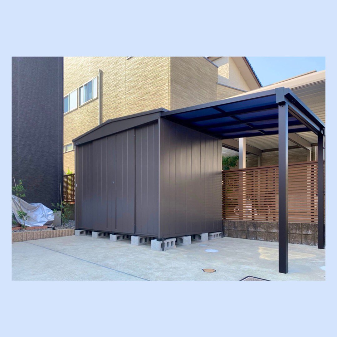 マツモト物置 北陸 お子様が成長されて 自転車が物置に入らなくなっても テラスがあれば問題なし Mn Terra2618 Phantom Grey ﾌｧﾝﾄﾑｸﾞﾚｰ マツモト物置 オシャレ 物置 収納 金沢 北陸 マイホーム オシャレを詰め込もう エクステリア