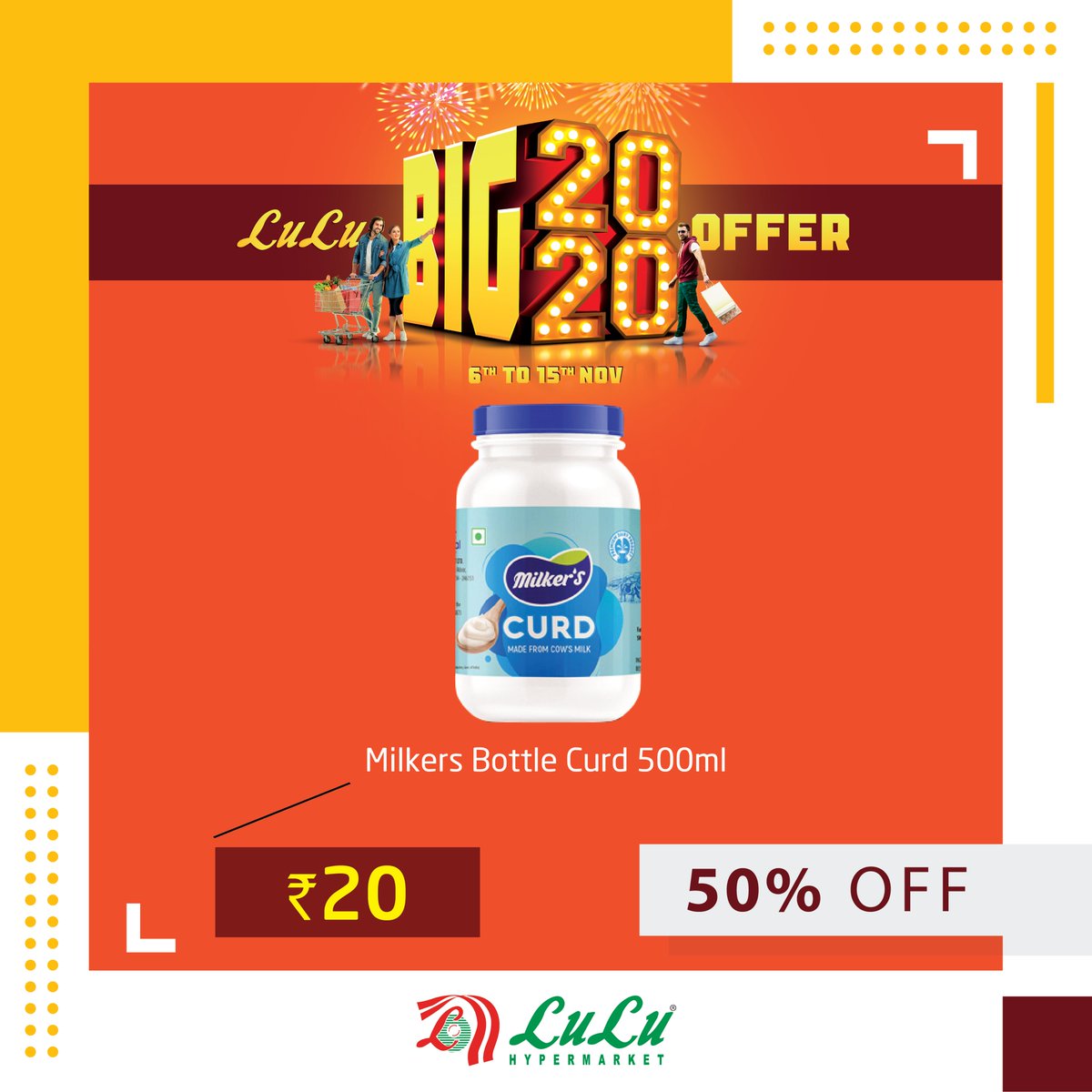 LuLuGroup_India's tweet photo. Now enjoy your favorite products with 20% OFF.
Exclusive Sale For LuLu Big 2020 Offer.

#luluhypermarket  #lulumall #luluoffers https://t.co/LujsvfM7ea
