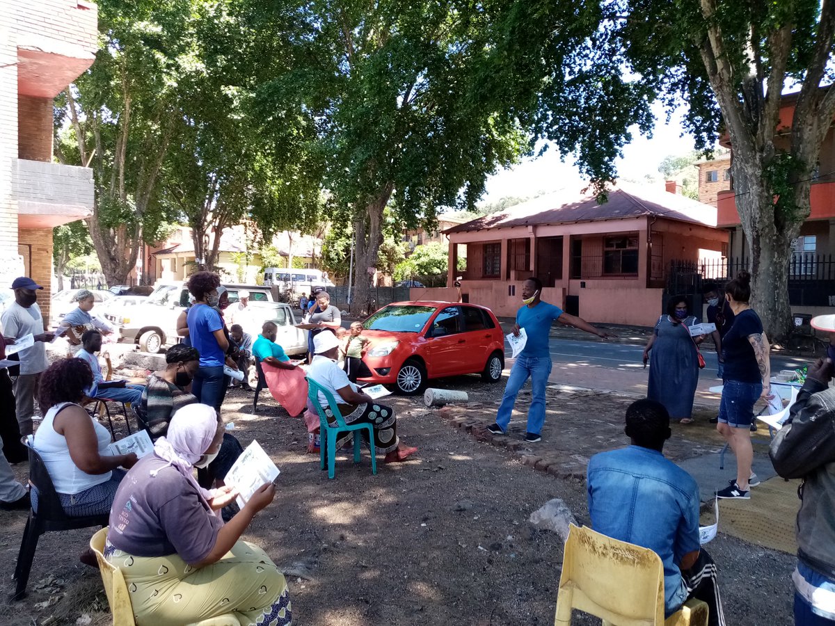 Planact_NGO's tweet photo. Bertrams priority block workshop: residents are presenting 2 proposals where they will decide what to do with the open spaces between buildings. @1to1_AoE and Inner City Resource Center.
#democraticdevelopment
#WeWontMove https://t.co/Gx8DtUM4dN