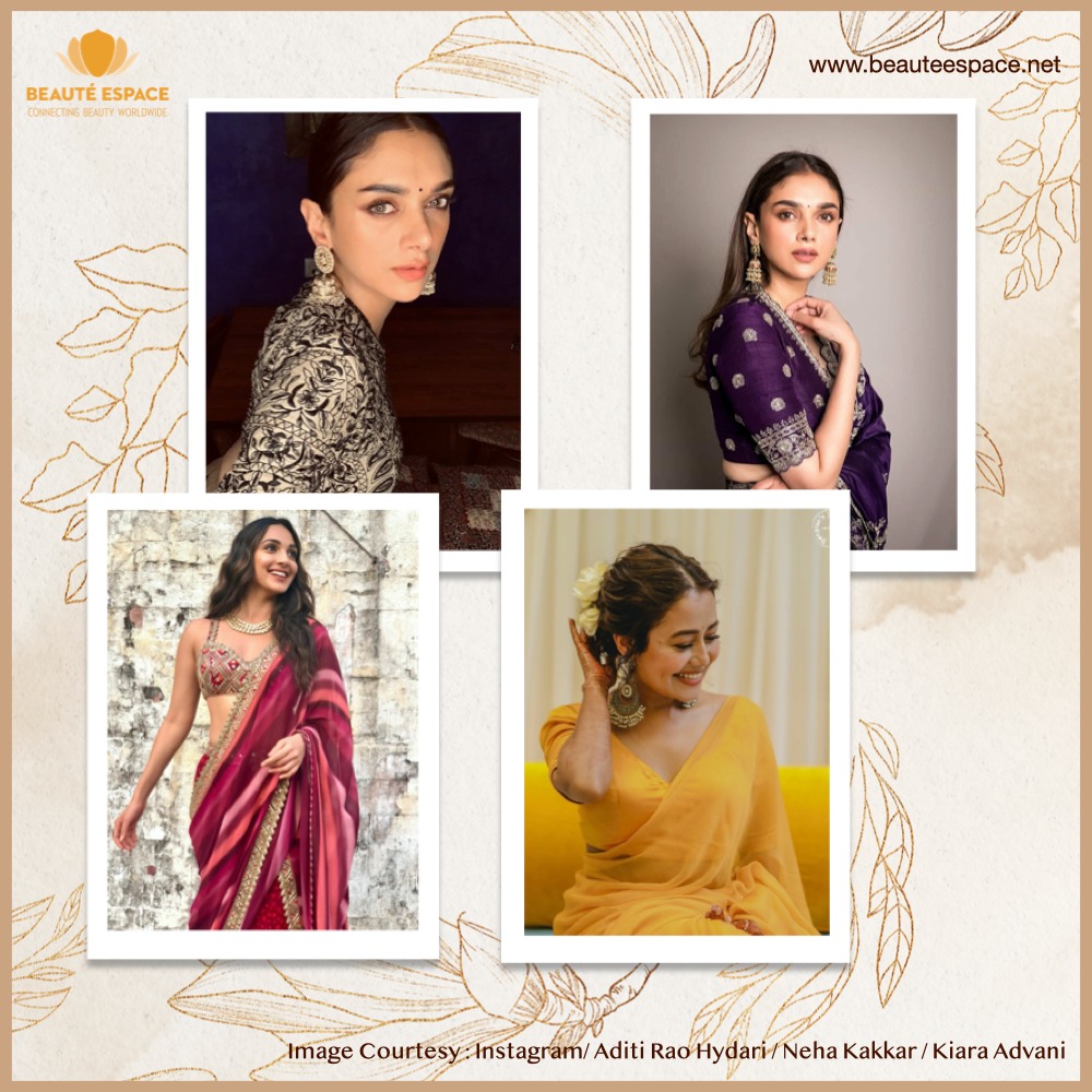 beauteespaceIND's tweet photo. With the onset of Festive Season, it’s time to decide your Style for Every Occasion. Here are some of the Tending Minimalistic Beauty Shots from the #BollywoodBeauties, to let you “Pick Your Look”. 
Picture Courtesy: #KiaraAdvani,  #AditiRaoHydari, #NehaKakkar, #SayaniGupta https://t.co/HsNRUZcyYL
