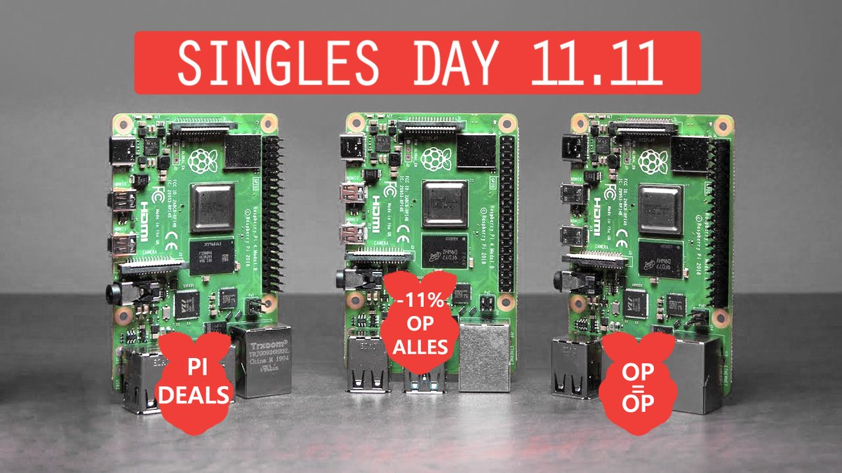SOSSolutions_NL's tweet photo. Singles Day Deals bij SOS, 11% Korting op het gehele assortiment, of ga voor een van de Pi-Deals!
https://t.co/XGUeJORjjZ

#RaspberryPi #singlesday https://t.co/3VUCghYH1x