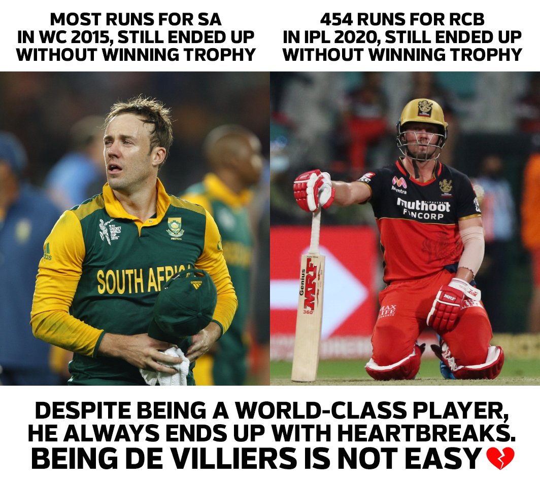 abduRahmandude's tweet photo. He deserves a separate trophy to celebrate 🥺💔
A man of no haters yet facing heartbreaks till now... Let next #Ilp2021 gives justice to this superman Mr. 360 @ABdeVilliers17 we always love you despite of which team you are fighting for♥️♥️♥️... #ABDevilliers #Abd #Mr360 https://t.co/0QGUuJQfNE