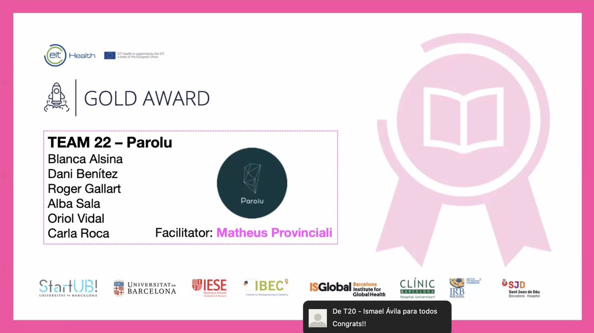 start_ub's tweet photo. #idaybarcelona | 🥇And the winner of the iDay Barcelona 2020 is... Group 22 ! A great solution to the challenge of “Sexual Education”. Keep on with the good work! 👏🔥

@iDayBarcelona @EIT_iDay #iDays2020 https://t.co/cpIVeXBNnd